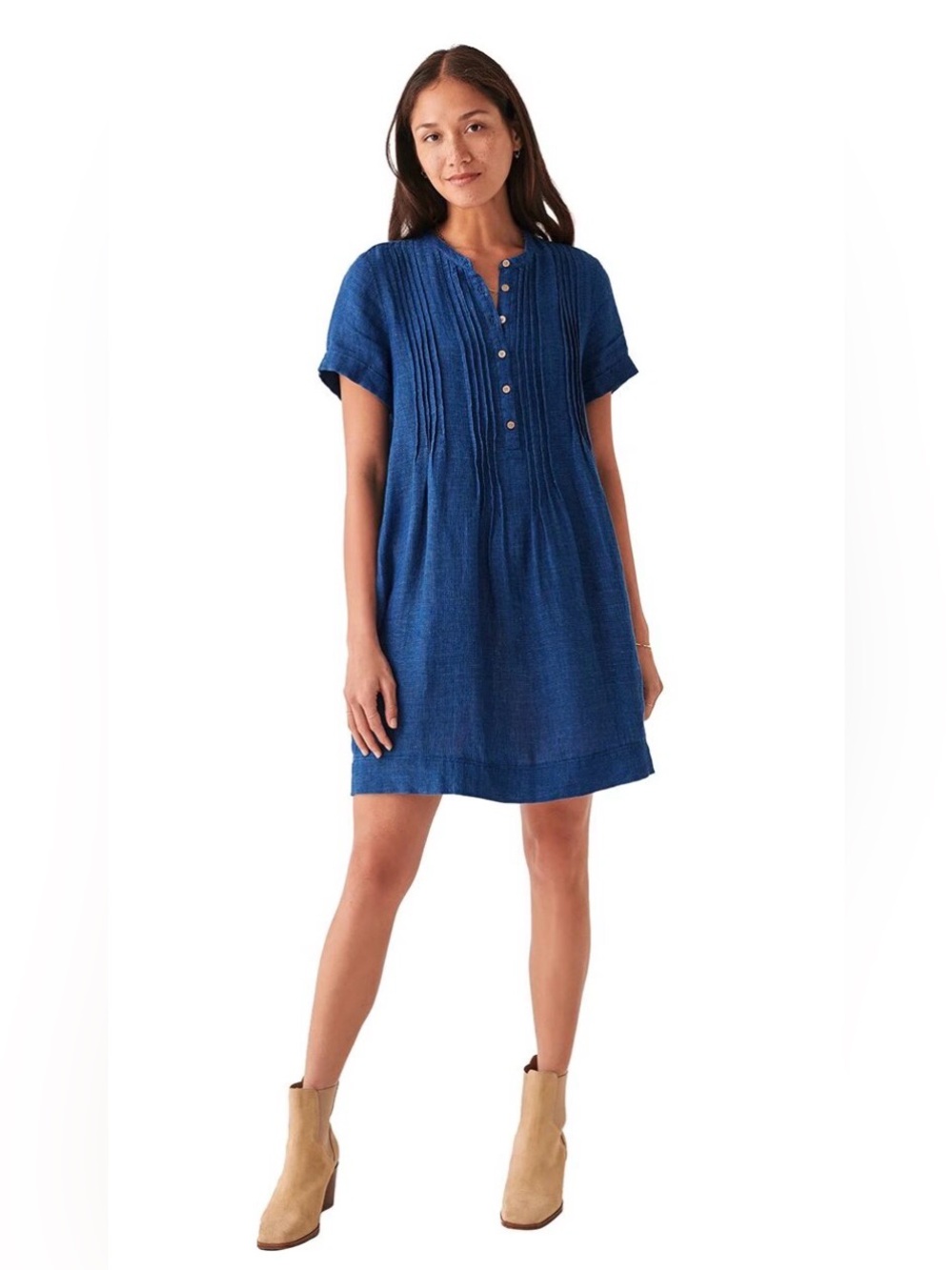 Faherty Gemina Basketweave Dress - size medium